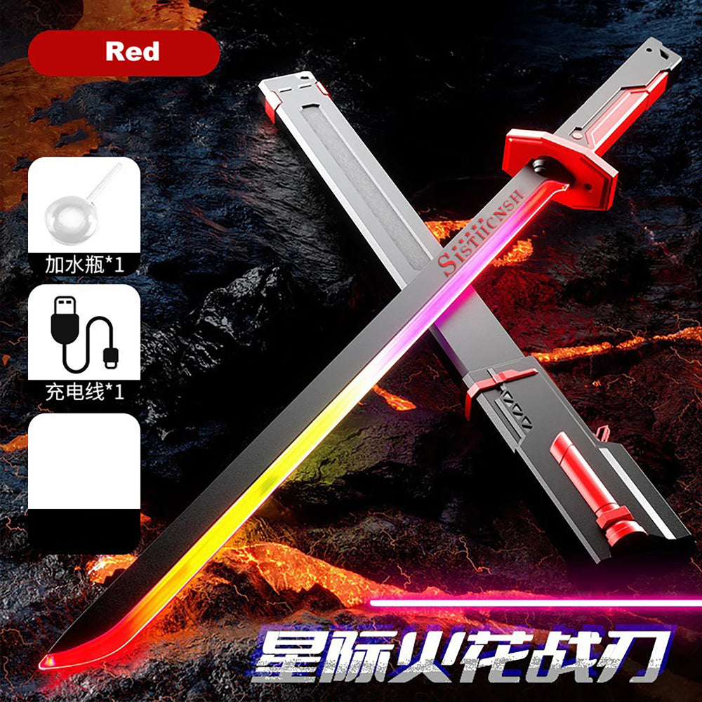 Glowing Streamer Sword Toy – Spark & Smoke Effect