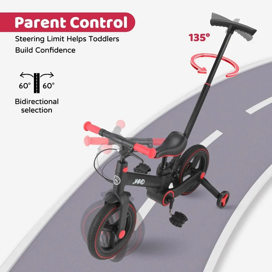 6-in-1 Foldable Toddler Balance Bike – Grow-With-Me Ride – Detail | Toki Toy Box