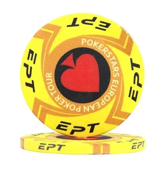 Premium Ceramic Game Chips Set – 10 Pieces