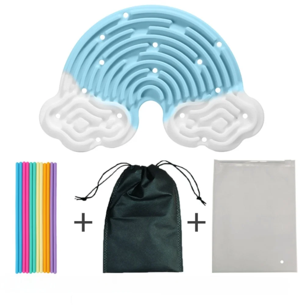 Rainbow String Sensory Board – Double-Sided Fidget