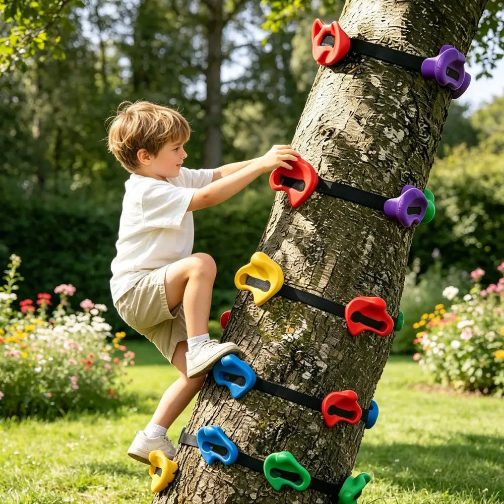 Tree Climbing Holds Kit with Straps for Kids & Adults