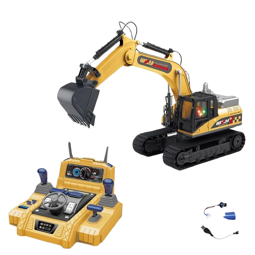 RC Excavator Toy – Alloy Remote Control Construction Truck