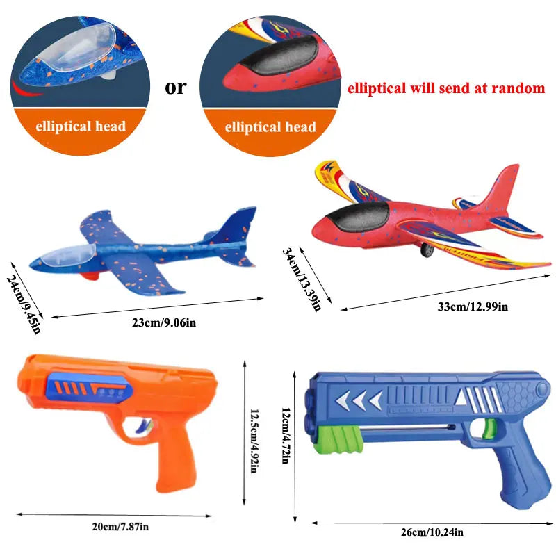 Foam Plane Launcher Set – Long Range Outdoor Fun for Kids