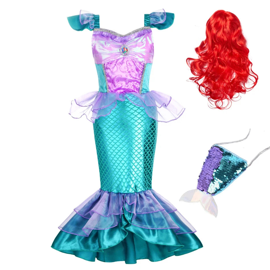 Sparkling Ocean Princess Dress for Kids