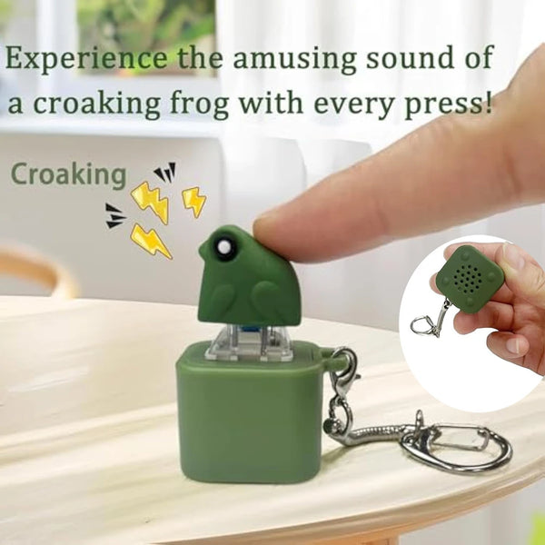 Croaking Frog Fidget Keychain – LED Clicker