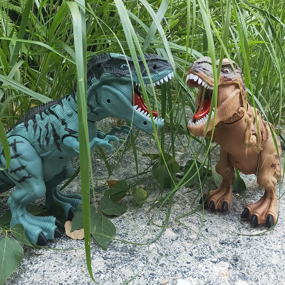 Walking Spray Dinosaur Robot Toy – Lights & Sounds – In Use | Toki Toy Box