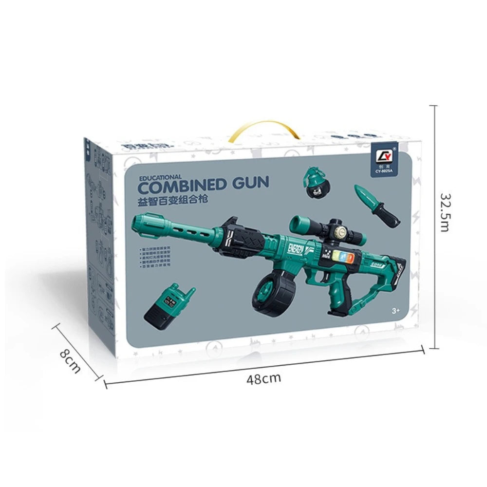 Magnetic DIY Blaster Builder Toy with Sound Effects