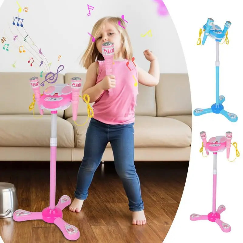 Karaoke Set – Blue Standing Mic | Toki Toy Box