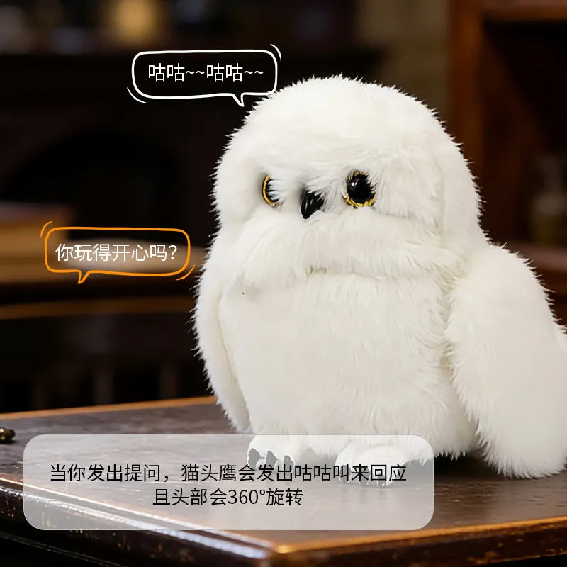 Interactive Snowy Owl – Magnetic Shoulder Pet Toy - Toki Toy Box