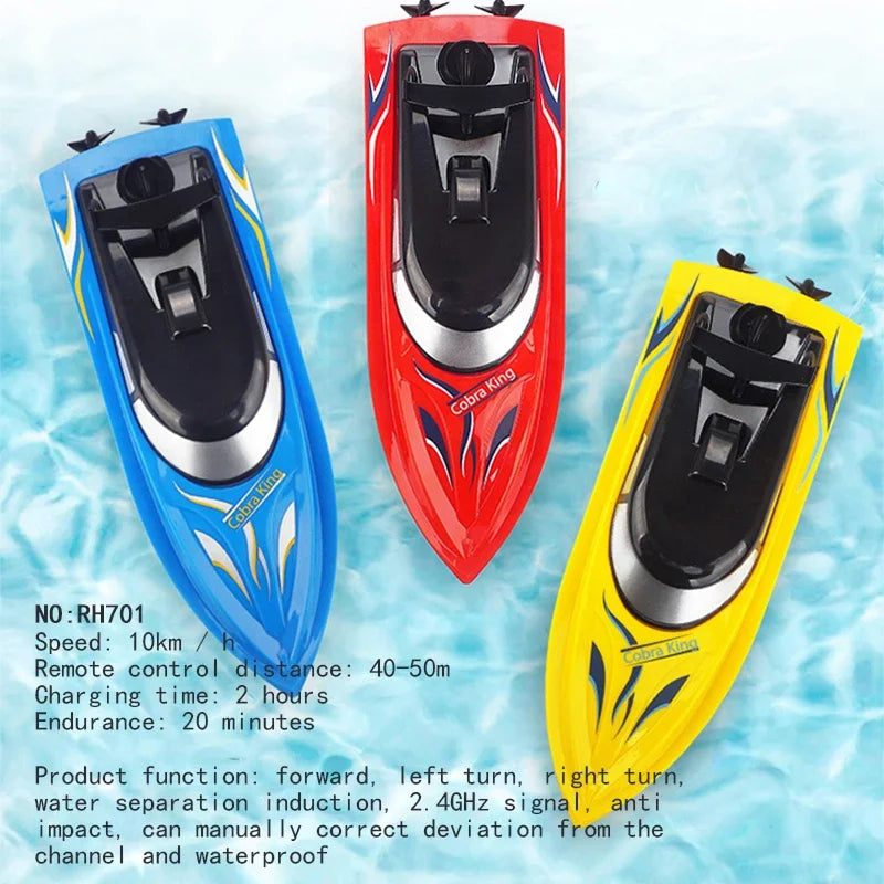 RC Speed Boat Toy – Fast Remote Control Water Racer – Side View | Toki Toy Box