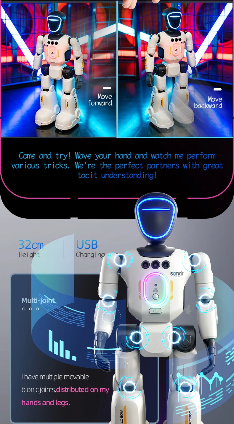 RC Robot Intelligent Robot for Children Remote Controlled Robots Smart Intelligent Dancing RC Robot Toy Gift for Kid R40