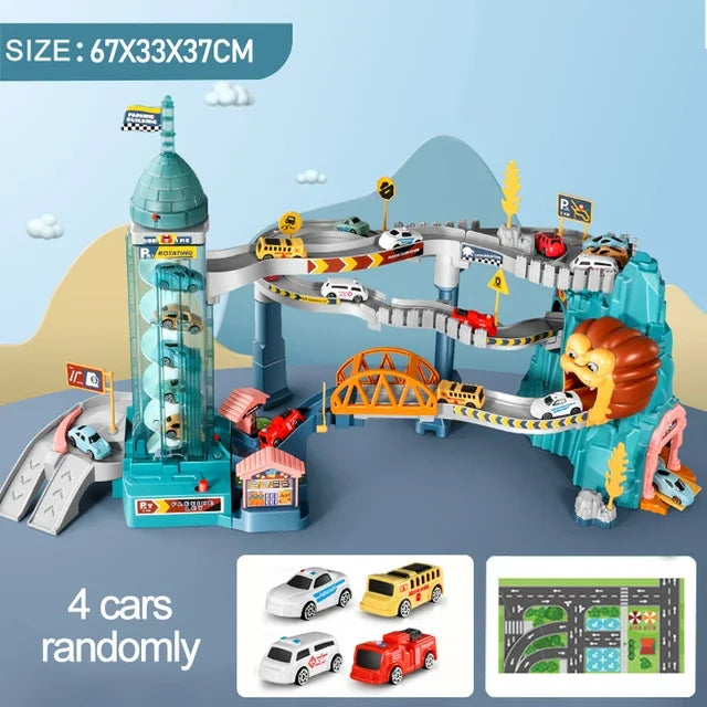 Dinosaur Rail Adventure Set – Interactive Racing Track Toy