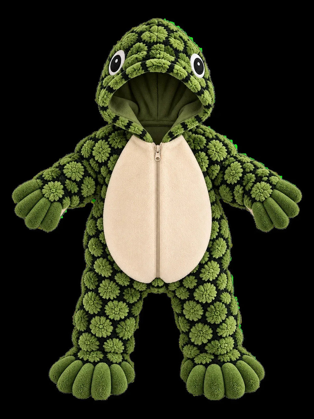 Green monster romper size guide for babies and toddlers