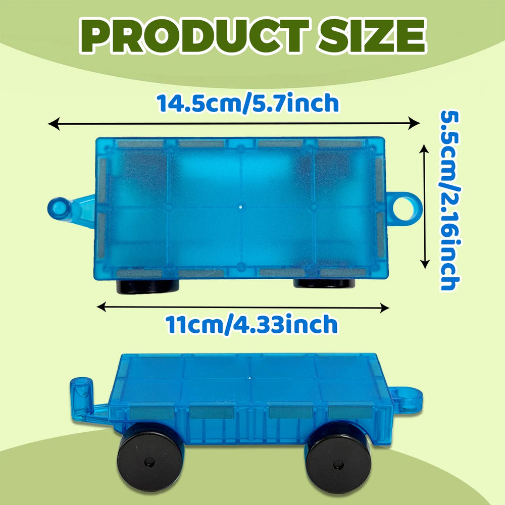 2-Pack Magnetic Car Base for Building Blocks
