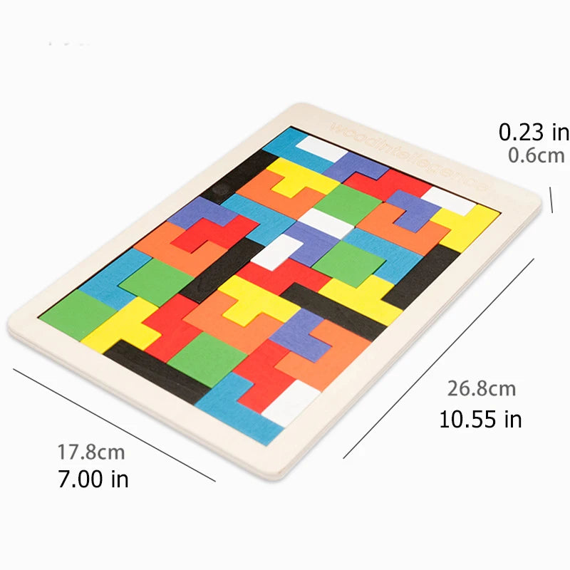 Wooden Tangram Puzzle Set – Brain Training Fun for Kids