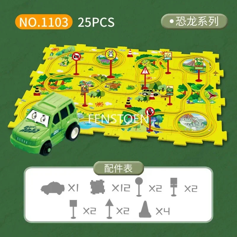 DIY Electric Rail Car Puzzle Set for Kids - Toki Toy Box