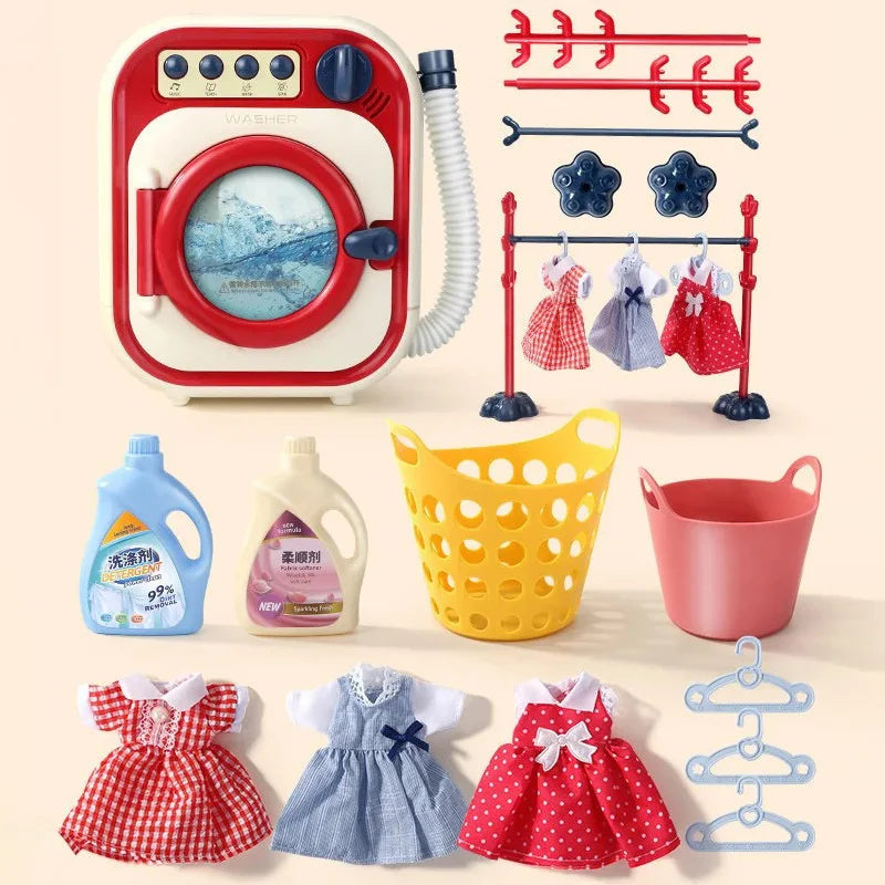 Mini Washing Machine Toy – Realistic Pretend Play Fun