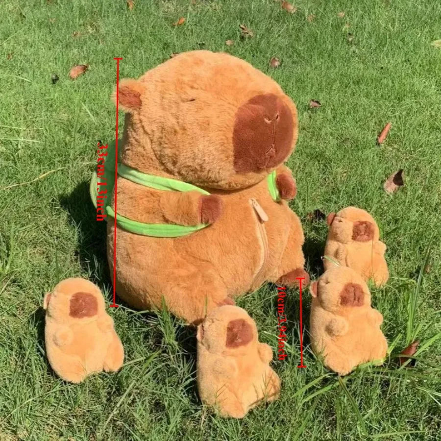 Capybara Plush Family Set with 4 Babies | Toki Toy Box – Size Reference | Toki Toy Box