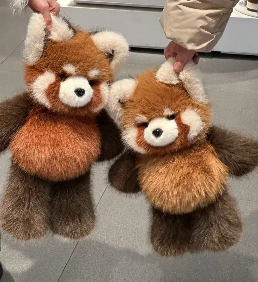 Fluffy Raccoon & Panda Pillow Plush – Huggable Soft