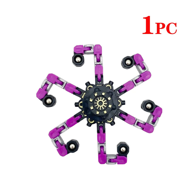 Transforming Fidget Spinner Chain – Twist & Spin Toy