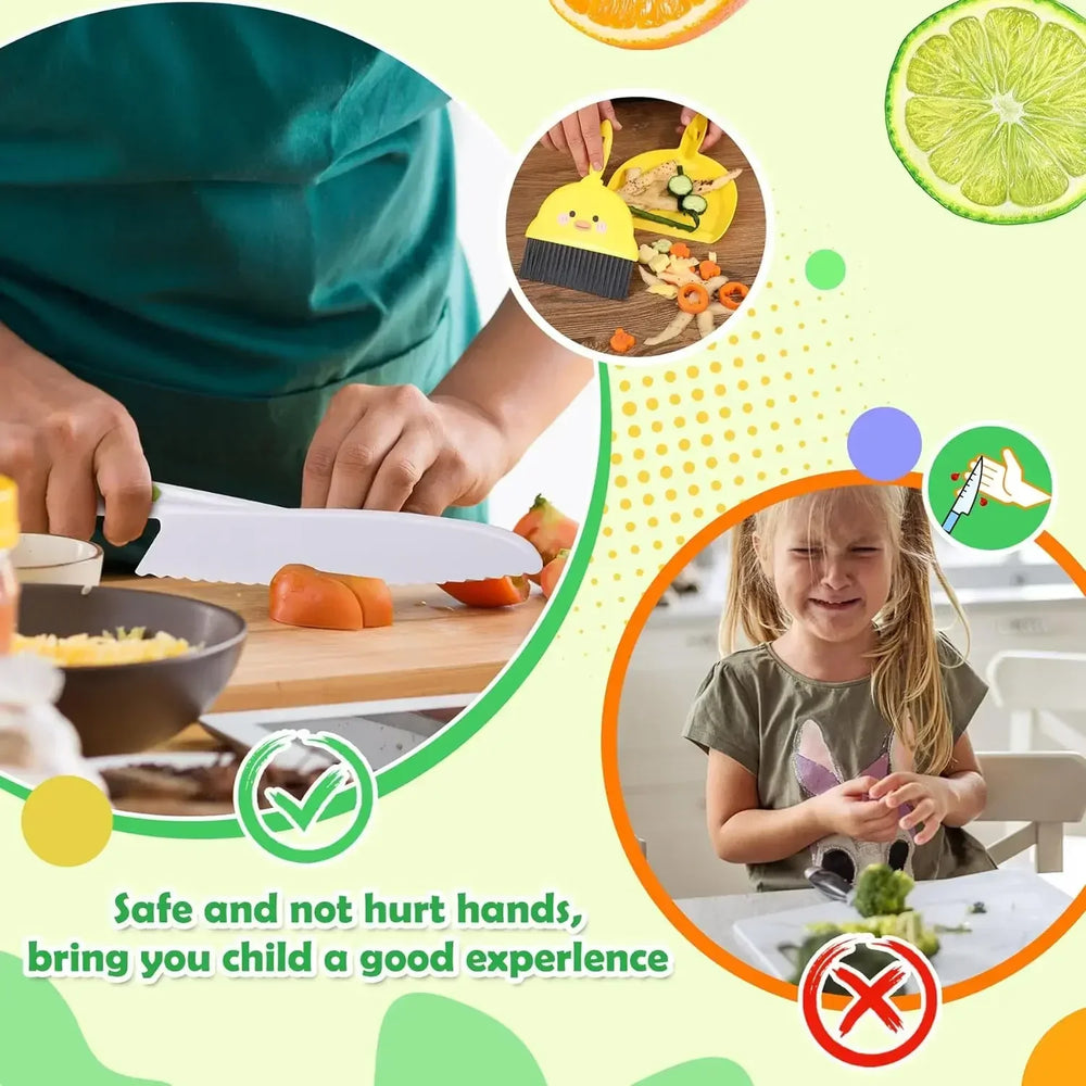 Kids Safe Cooking Knife Set | 14-Piece Montessori Kit