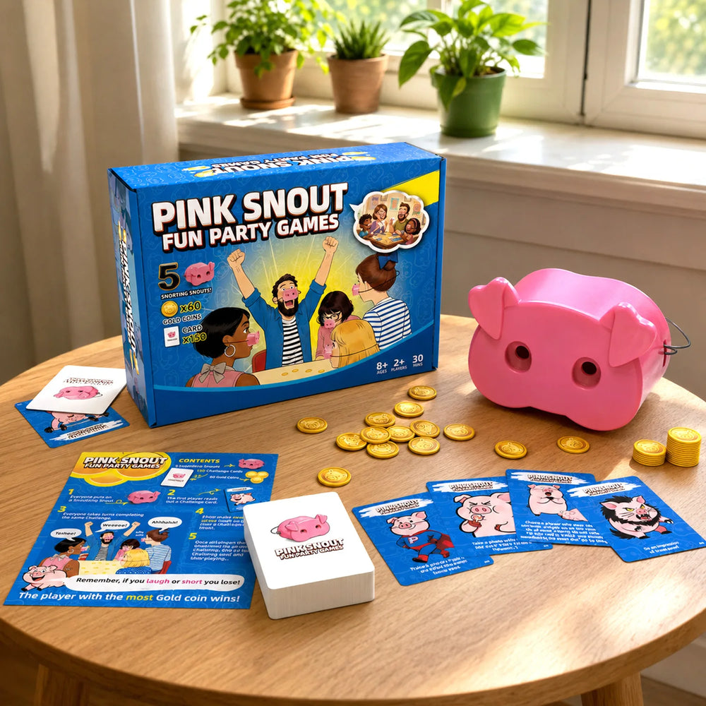 Don't Laugh Pig Card Game – Family Party Challenge