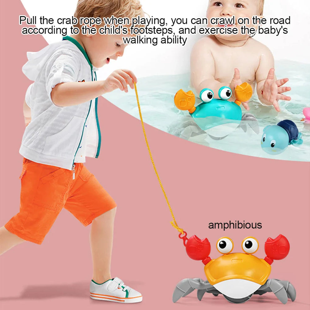 Interactive Crab Bath Toy – Splash Water Play for Kids – Size Reference | Toki Toy Box
