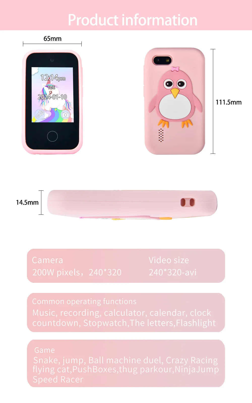 Smart Kids Toy Phone with Camera & Games - Toki Toy Box