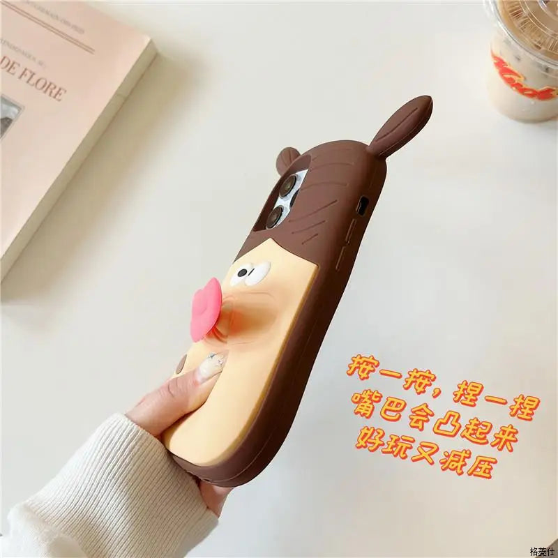 Funny Pinch Phone Case – Anti-Drop Cute Cover for iPhone – In Use | Toki Toy Box