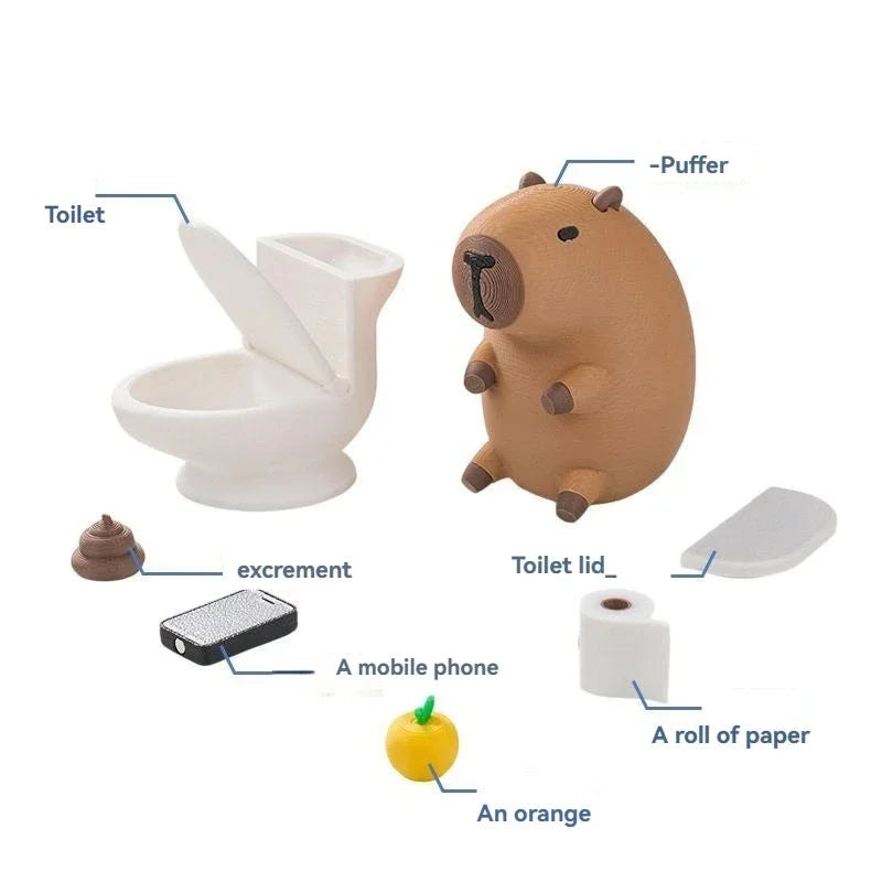 Magnetic Mecha Capybara Desk Figure | Toki Toy Box – In Use | Toki Toy Box