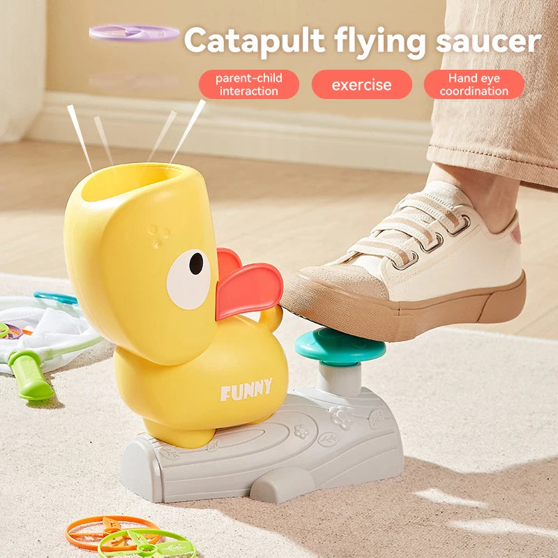 Rocket Jump Flying Disc Launcher for Kids – Side View | Toki Toy Box