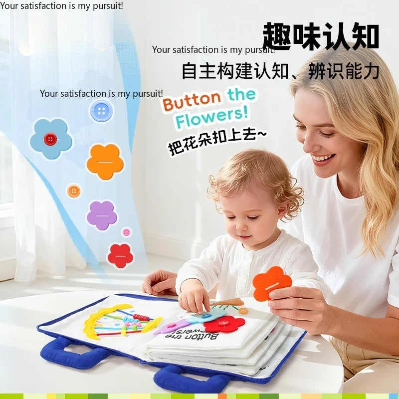 Screen-free quiet book activity for infants