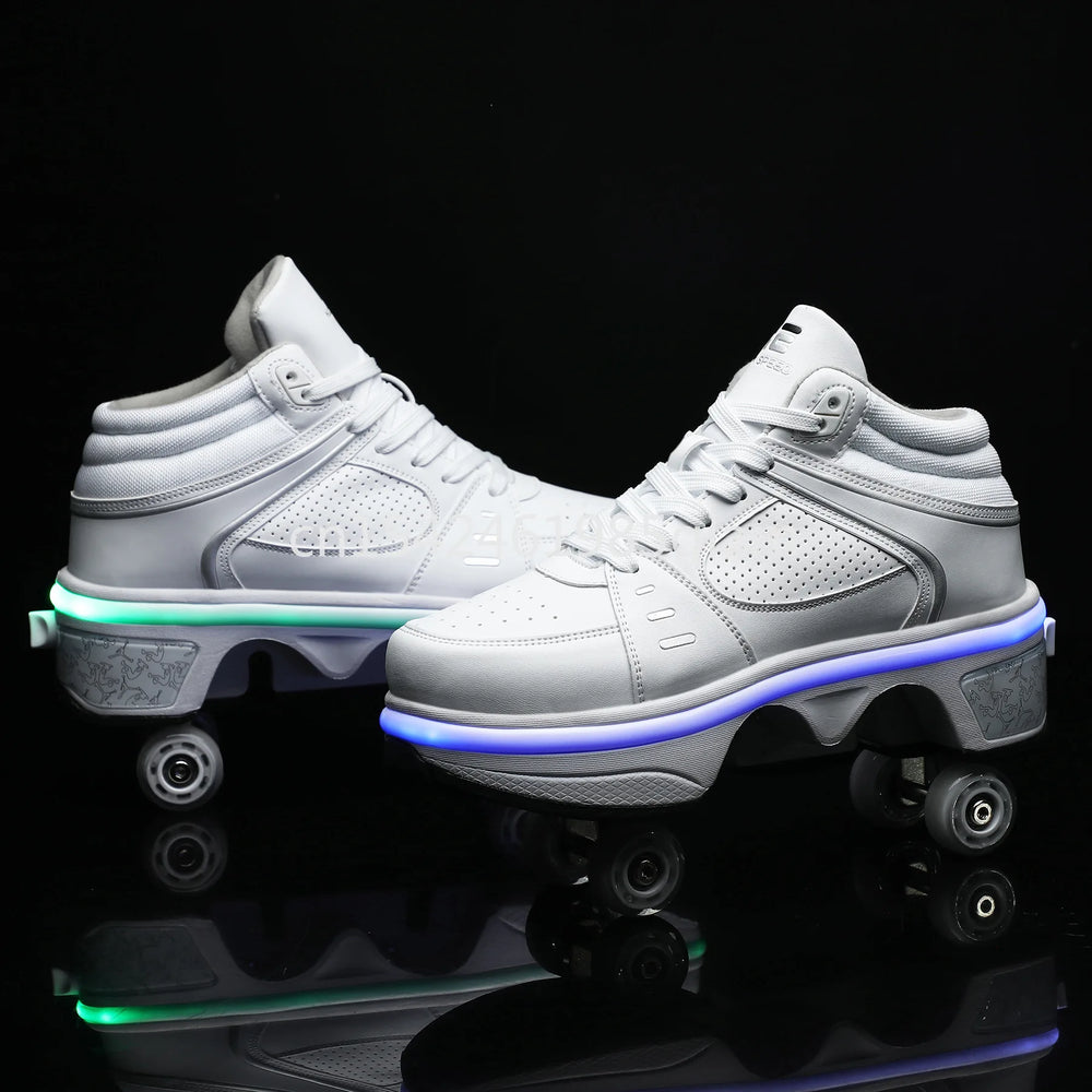 Transform Roller Shoes With Hidden Wheels