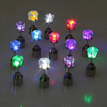 7-Piece LED Light-Up Stud Earrings – Crown Design, Stainless Steel, Perfect for Parties & Outdoor Concerts