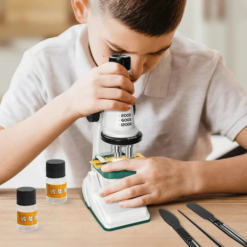 Kids Microscope Kit – 200x-1200x STEM Science Set