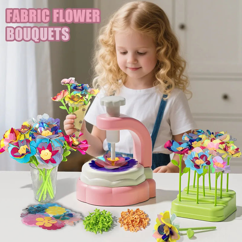 DIY Fabric Flower Bouquet Kit – Creative Craft Gift for Kids