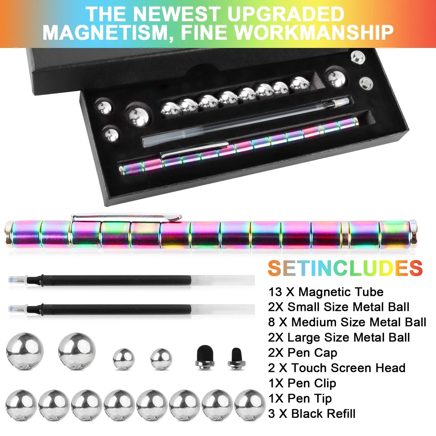 Magnetic Fidget Pen – Multifunctional DIY Magnet Ballpoint Pen & Toy