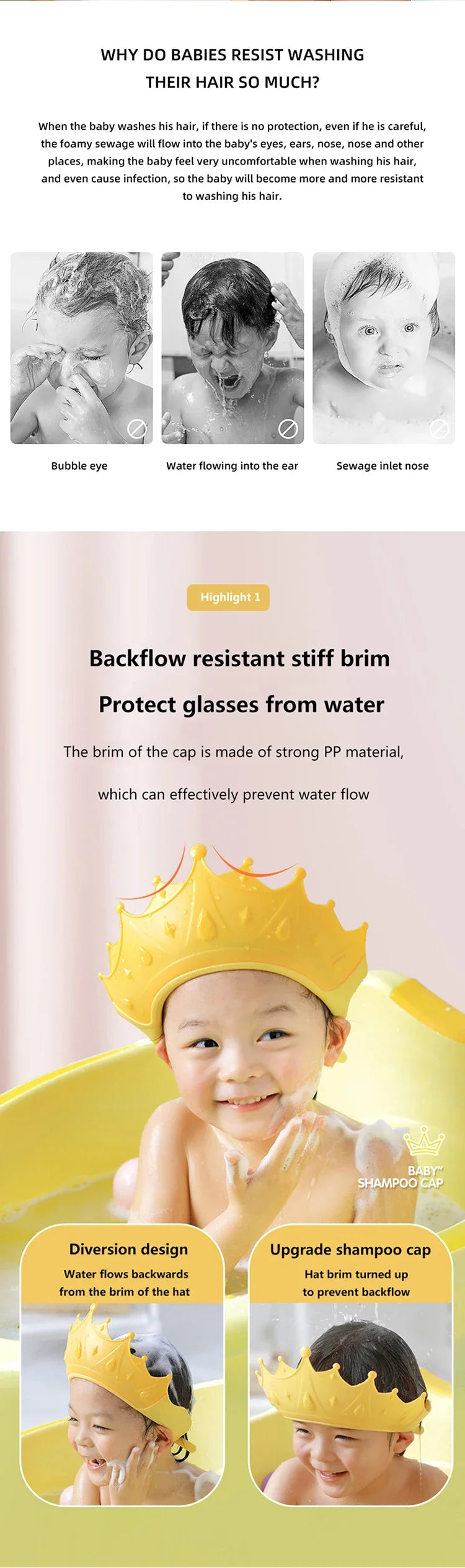 Kids Shower Cap Ear Protector for Stress-Free Hair Wash - Toki Toy Box