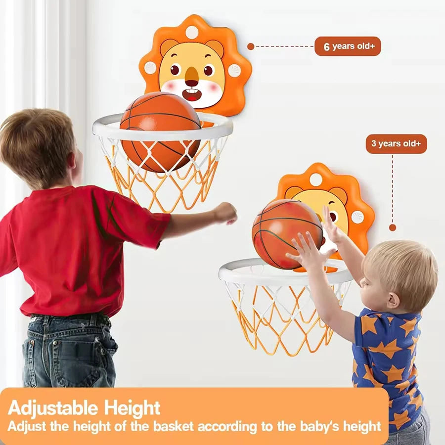 Toddler Hanging Basketball Hoop No-Drill Indoor | Toki Toy Box