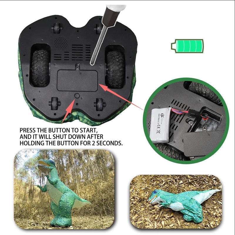 Extra Large Remote Control Tyrannosaurus Rex - Walking, Screaming, Inflatable Dinosaur Toy – Whats Included | Toki Toy Box
