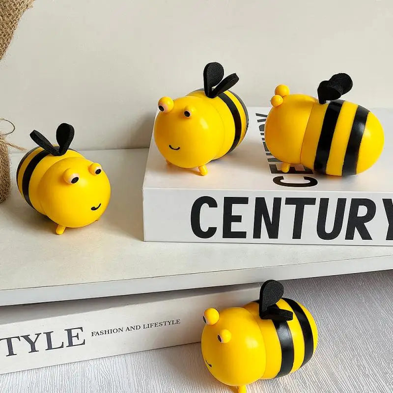 Bee Toothpick Dispenser – Cute Auto Pop Holder | Toki Toy Box – Side View | Toki Toy Box