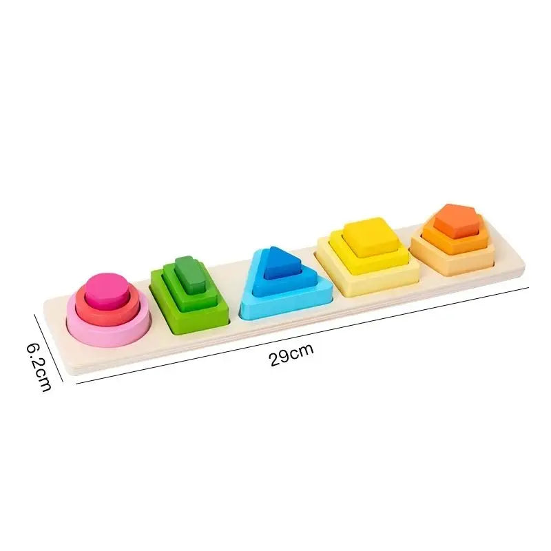 Montessori Wooden Shape Sorting Toy for Toddlers