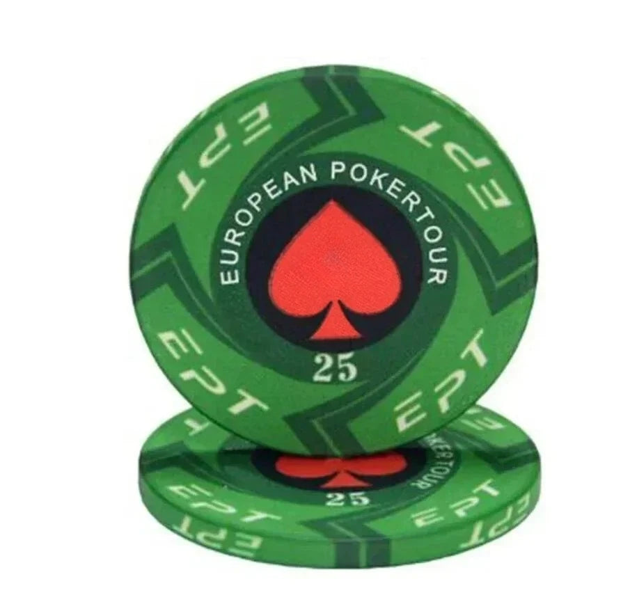 Premium Ceramic Game Chips Set – 10 Pieces