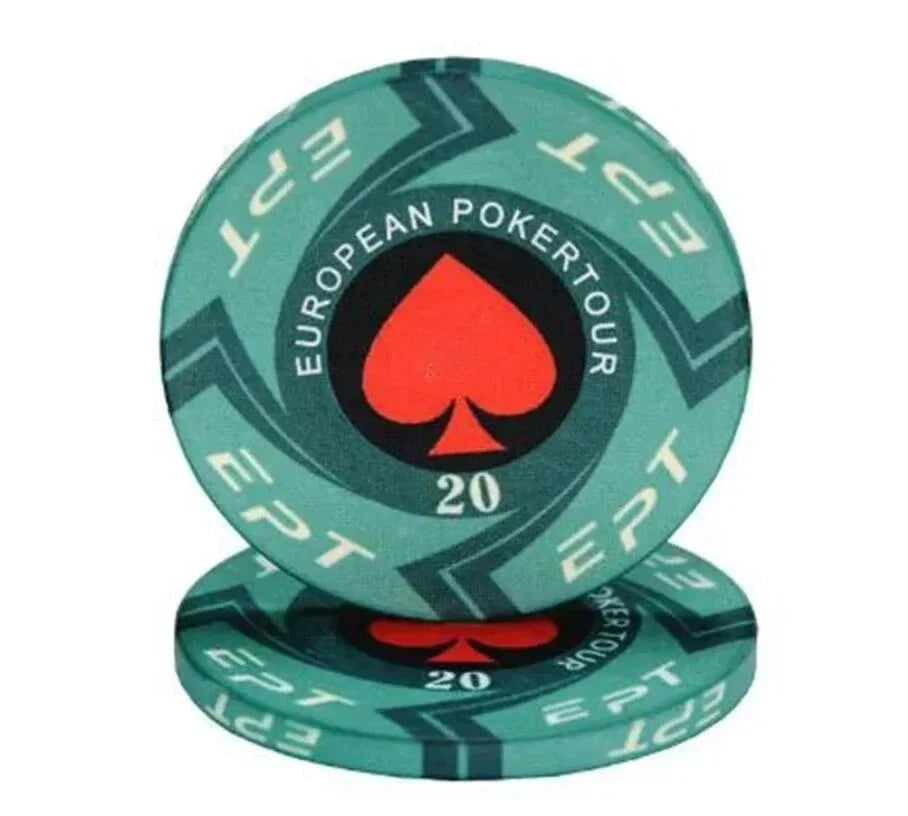 Premium Ceramic Game Chips Set – 10 Pieces