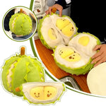Creative Detachable Durian Plush Toy – Soft, Cute Peeling Fruit Pillow Doll