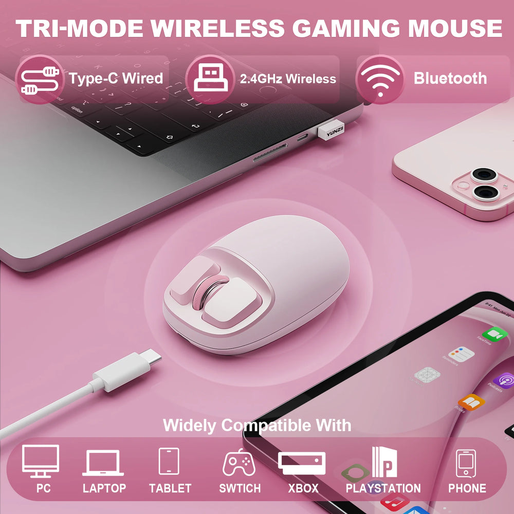 Tri-Mode Wireless Mouse – Adjustable DPI Precision – Size Reference | Toki Toy Box