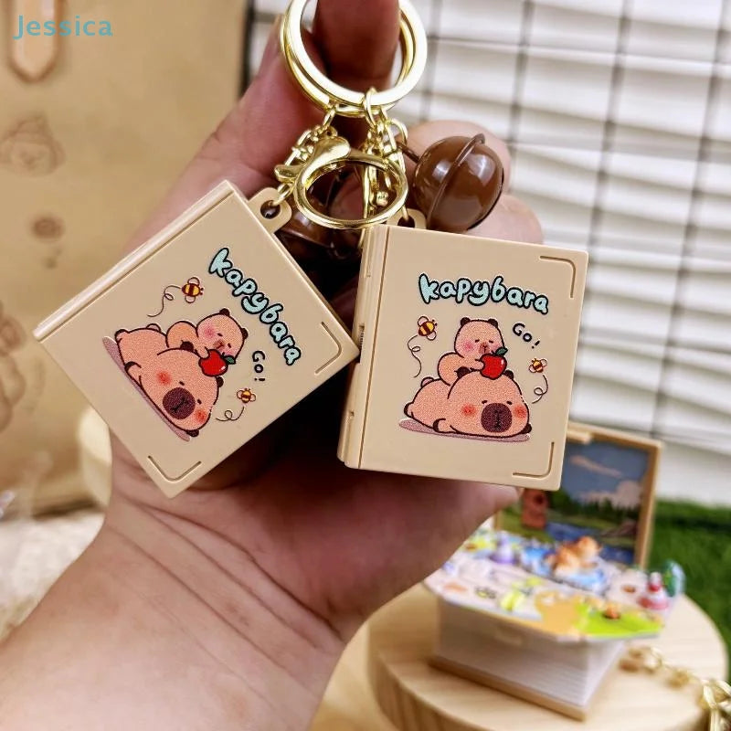 Capybara Mini Flip Book Keychain – Cute Pocket Toy – Whats Included | Toki Toy Box
