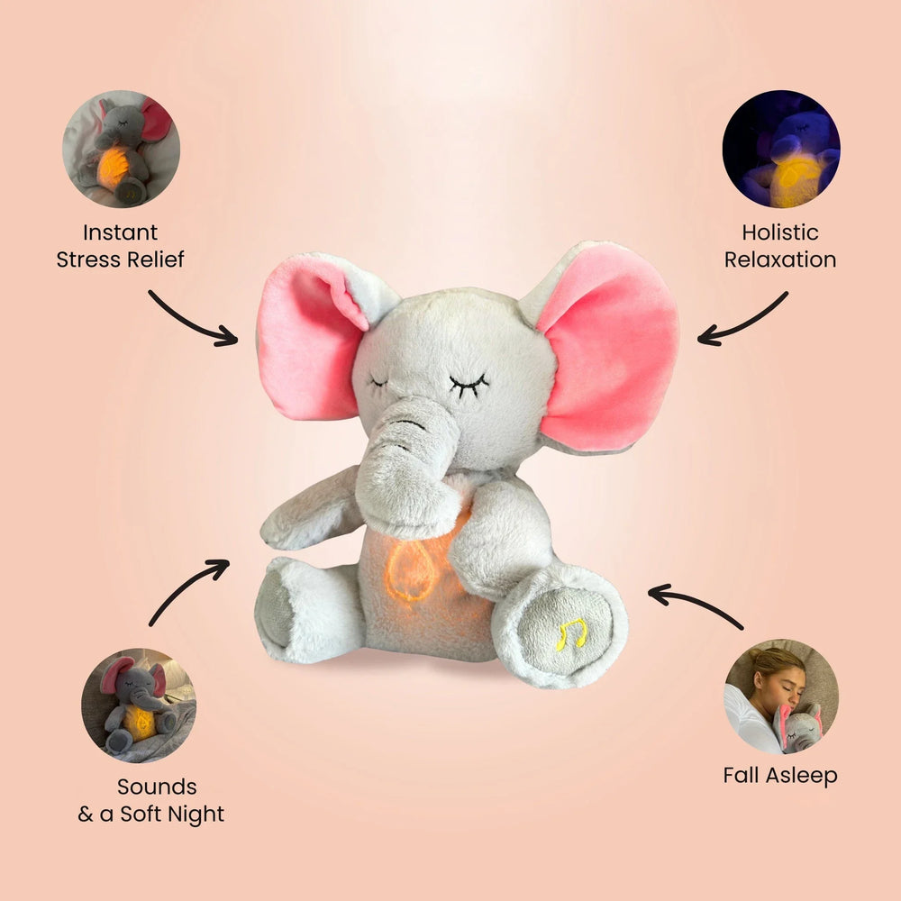 Breathing Elephant Plush – Soothing Sleep Companion - Toki Toy Box