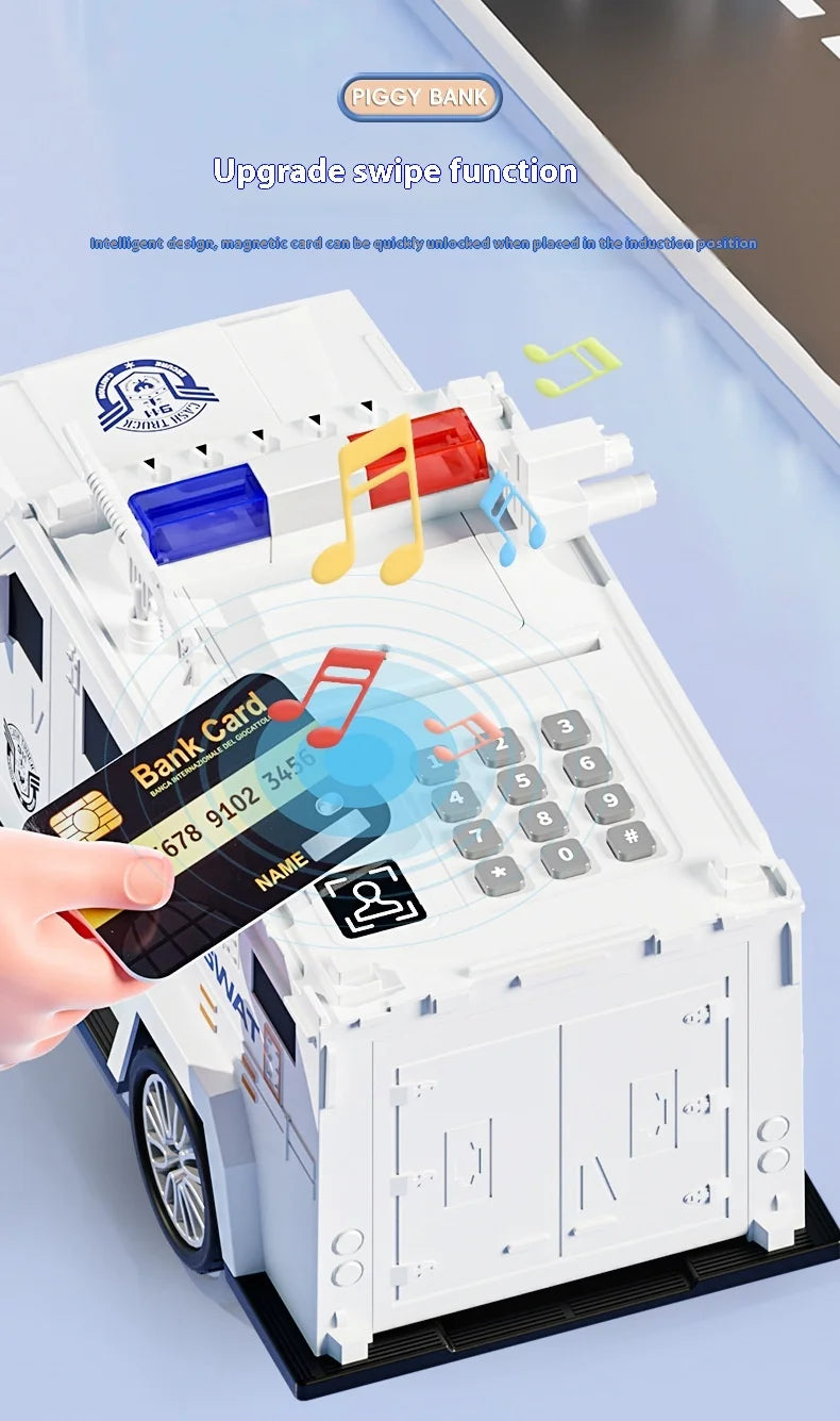 Kids ATM Piggy Bank with Fingerprint & Password Safe