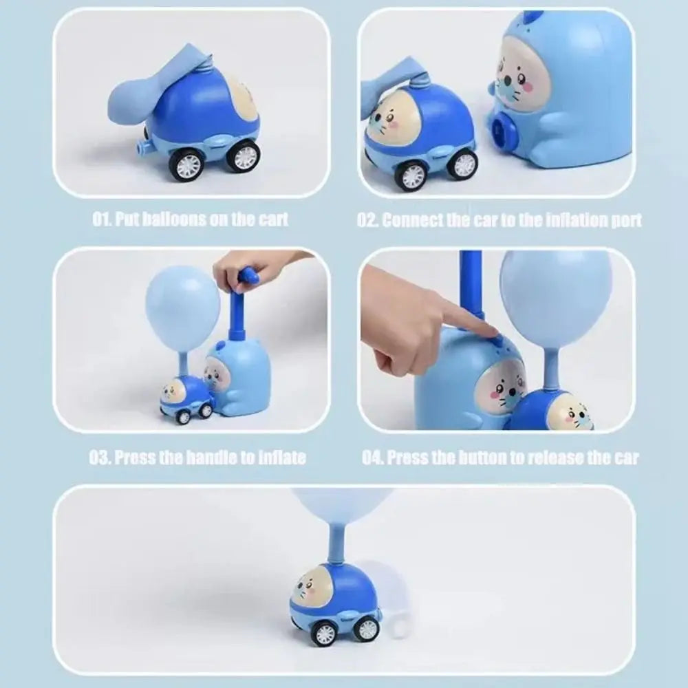 Balloon Powered Car Launcher – Air Rocket STEM Toy